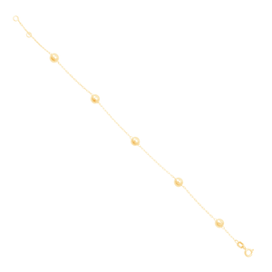 Pulseira Infantojuvenil Bolas em Ouro 18K - AU13540