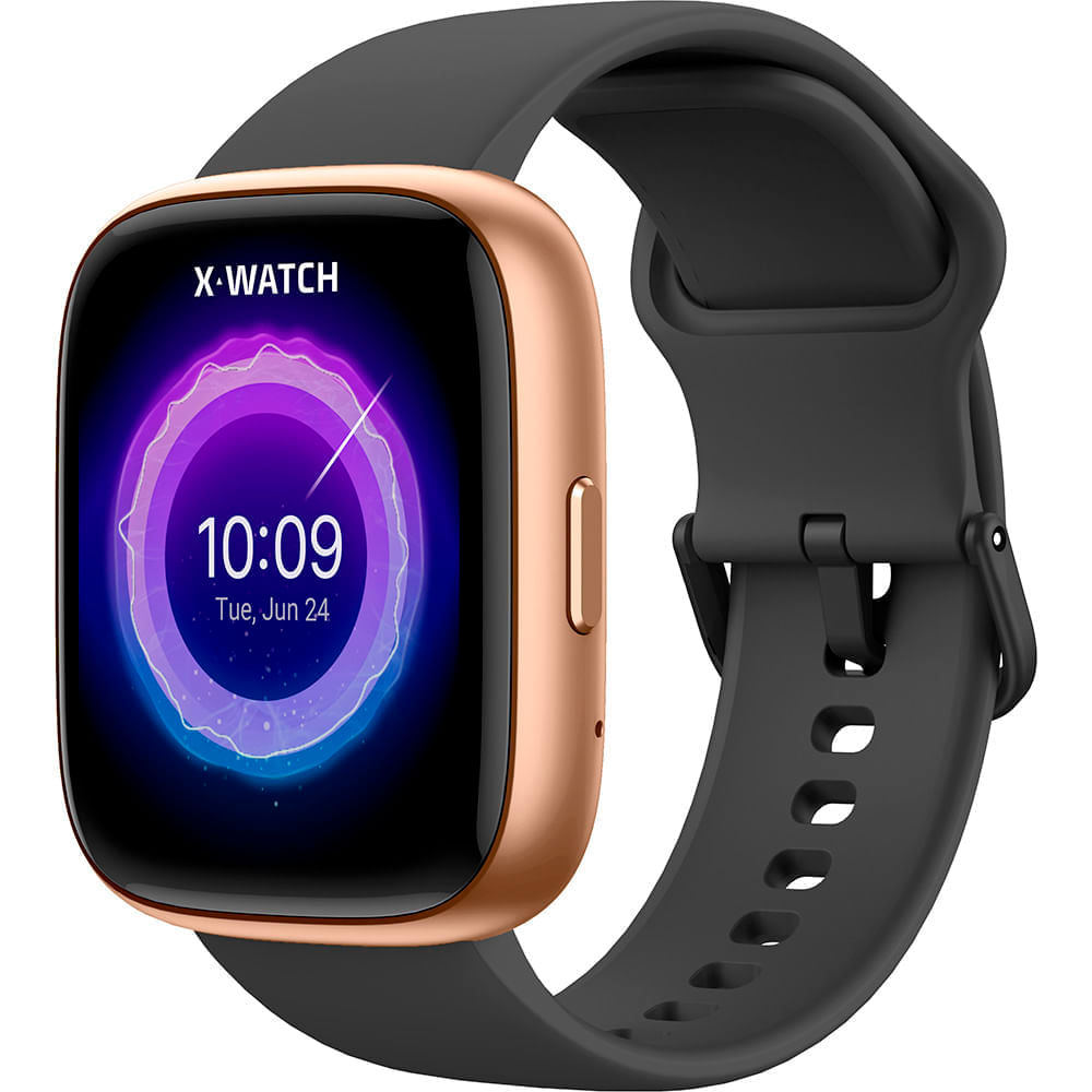 Relógio Smartwatch X-Watch Dourado Unissex - XSWUQPI004 PXPX - Bruna ...