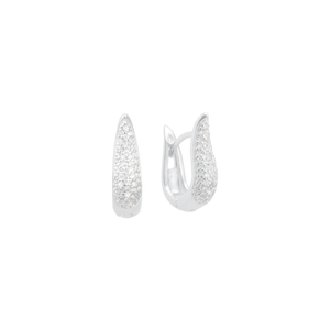 Brinco Argola em Prata 925 Click com Zircônias - PL21230