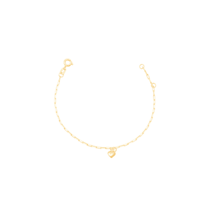 Pulseira Infantil Elos Cartier Coração em Ouro 18K - AU13597