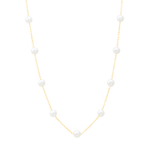 Gargantilha Pérola 5,5MM em Ouro 18K - AU13677