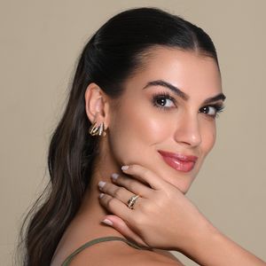 Anel Trabalhado Diamantes em Ouro 18K - AU13765