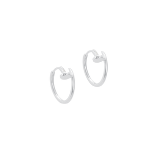 Brinco Argola Cravejada em Prata 925 - PL22220