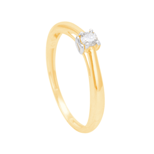 Anel Solitário Diamante Full Cut em Ouro Branco 18K - AU13725