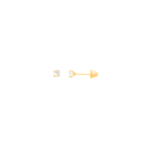 Brinco Zircônia White 2,5MM em Ouro 18K - AU13819