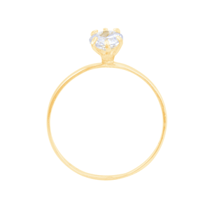 Anel Solitário Zircônia em Ouro 18K - AU13748