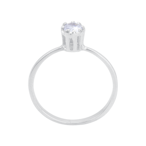 Anel Chuveirinho Zircônia em Ouro Branco 18K - AU13769