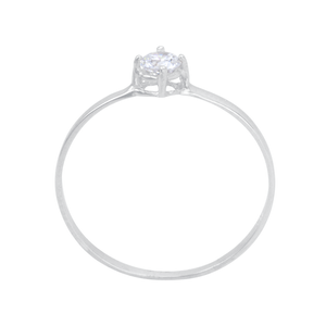 Anel Zircônia em Ouro Branco 18K - AU13738
