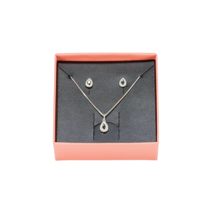 Conjunto Gota Zircônia Verde em Prata 925 - PL22338