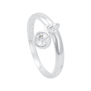 Anel Zircônia Pendente em Prata 925 - PL22269