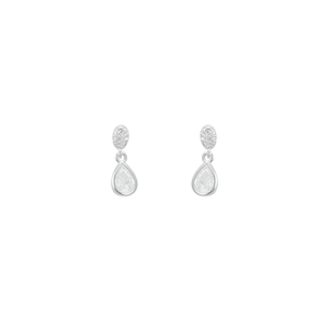 Brinco Gota Zircônia em Prata 925 - PL22319