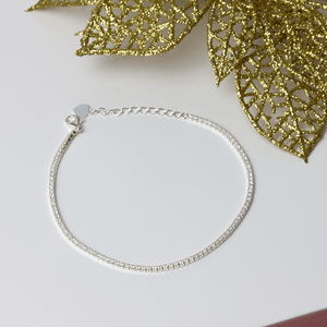 Pulseira Riviera Zircônias em Prata 925 - PL22387