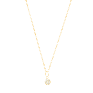 Colar Ponto de Luz Zircônia em Ouro 18K - AU14106