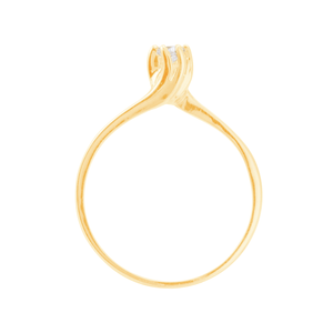 Anel Solitário Zircônia em Ouro 18K - AU13939