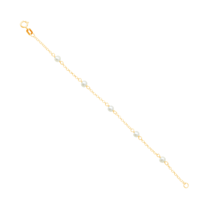 Pulseira Infantil Pérolas em Ouro 18K - AU13982