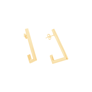 Brinco Argola L em Ouro 18K - AU14071