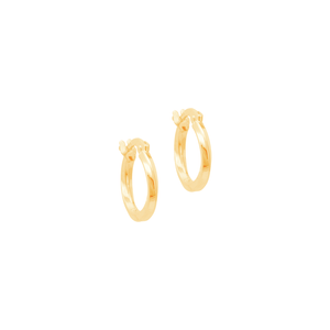 Brinco Argola Detalhe Torcido em Ouro 18K - AU14064