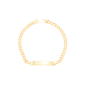 Pulseira Placa Elos Grumet em Ouro 18K - AU13999