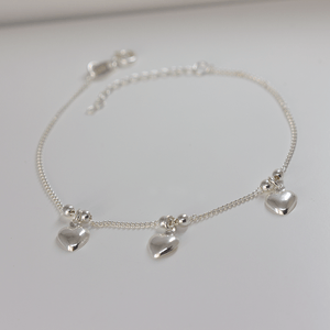 Pulseira Coração e Bolinhas em Prata 925 - PL22765