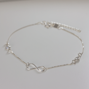Pulseira Infinito Ponto de Luz em Prata 925 - PL22754
