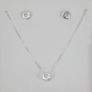 Conjunto Ponto de Luz em Prata 925 - PL22818