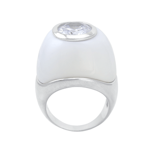 Anel Dolomita com Zircônia em Prata 925 - PL23021