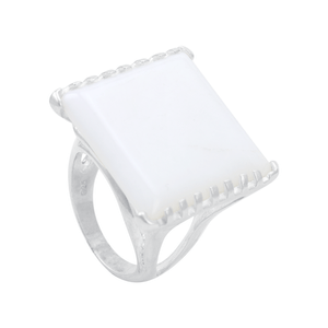 Anel Dolomita Quadrado em Prata 925 - PL23030