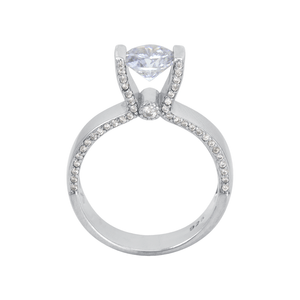 Anel Cristal com Zircônia Cravejado em Prata 925 - PL23062