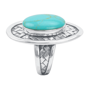 Anel Turquesa em Prata 925 - PL23104