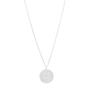 Colar Medalha de Lua e Estrelas de Zircônias em Prata 925 - PL21999