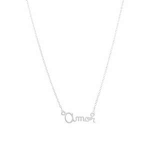 Colar Escrita Amor em Prata 925 - PL23144