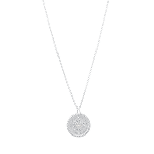 Colar Medalha de Sol com Zircônias em Prata 925 - PL21998