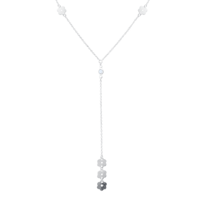 Colar de Flores com Pendente em Prata 925 - PL22009