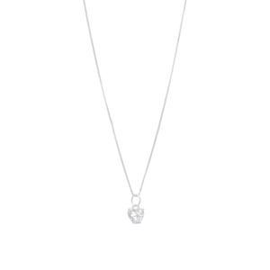 Colar de Coração com Zircônia em Prata 925 - PL21974