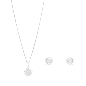 Conjunto Raios com Zircônia em Prata 925 - PL23413