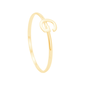 Anel Letra G em Ouro 18K - AU14179