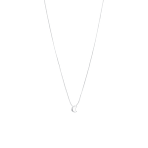Colar Meia Lua Lisa em Prata 925 - PL23499