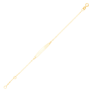 Pulseira Infantil Piastrini com Placa em Ouro 18K - AU14204