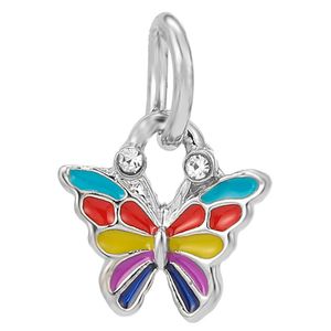 Berloque Moments Borboleta Multicor em Prata 925 - PL23555