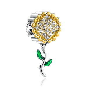 Berloque Moments Girasol com Zircônia em Prata 925 - PL23543