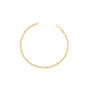Pulseira Cordão Tricolor em Ouro 18K - AU14194