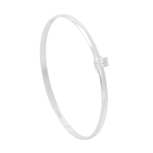 Bracelete Mamãe Liso com Argolinhas em Prata 925 - PL23208