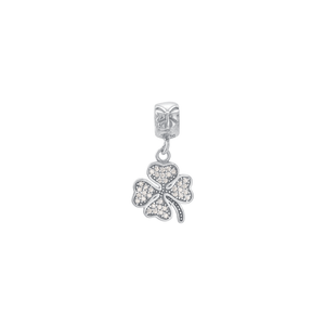 Berloque Moments Trevo com Zircônias em Prata 925 - PL23553