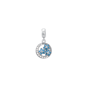 Berloque Moments Flores Azuis em Prata 925 - PL23546