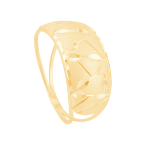 Anel Acetinado Trabalhado em Ouro 18K - AU14236