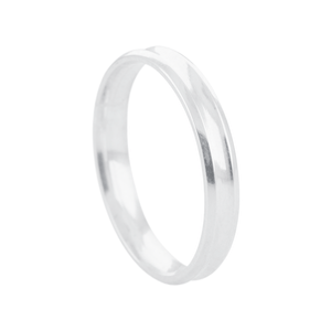 Aliança Masculina Anatômica 3MM Côncava em Prata 925 - PL23920