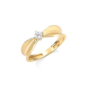 Anel Acetinado com 4 Topázios em Ouro 18K - AU14338