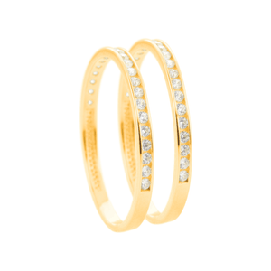 Aparador Zircônia Cravejada em Ouro 18K - AU14267