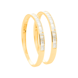 Aparador Zircônia Baguete em Ouro 18K - AU14265