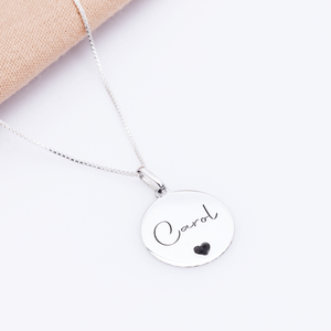 Colar Redondo Personalizado Nome em Prata 925 - PL24031